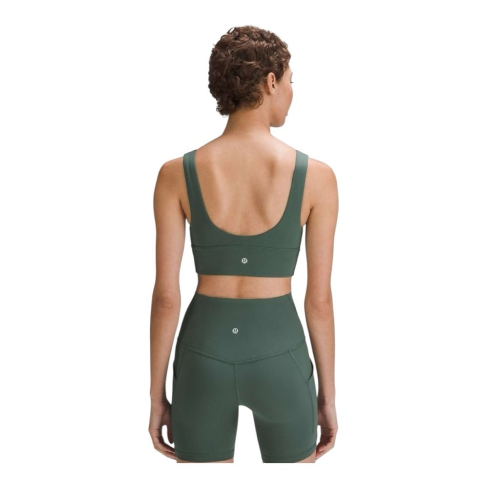 Lululemon Align V-Neck Bra *Light Support, A/B Cup, Dark Forest, Size 12 NWT - Picture 2 of 6